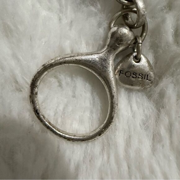 FOSSIL BRAIDED BLUE BEAD BRACELET WITH TOGGLE CLASP – 7.5” - Picture 13 of 17